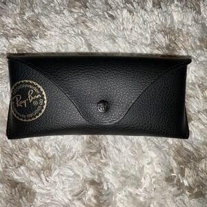 Original Ray-Ban Leather Sunglass Soft Case Black Snap‎ Pouch